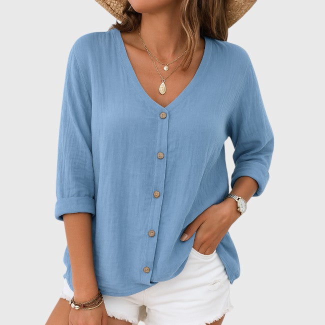 Fiona – Relaxed Button-Up Blouse