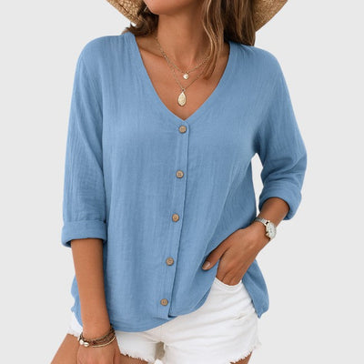 Fiona – Relaxed Button-Up Blouse