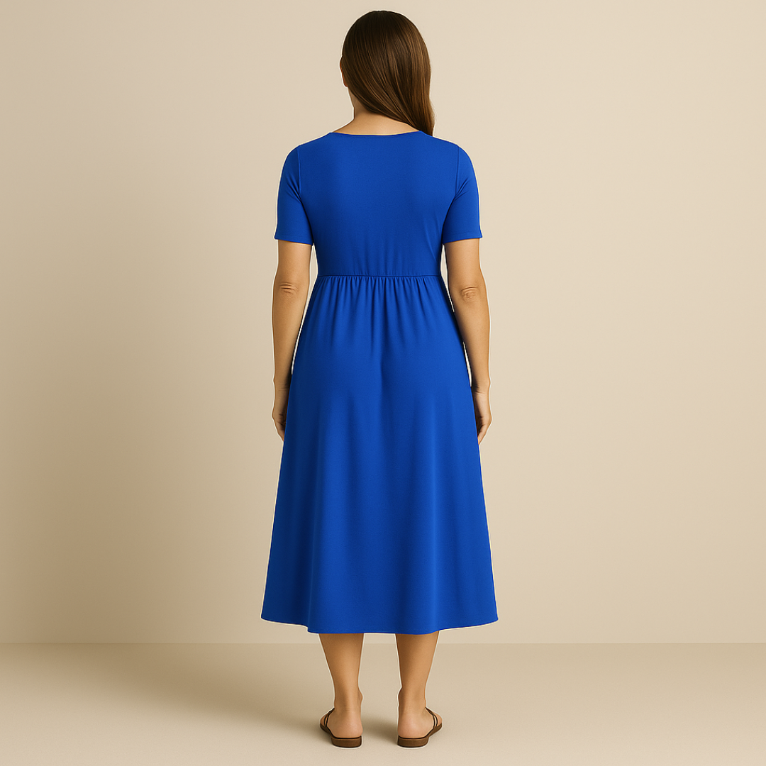 Charlotte - Midi Dress with V-Neckline