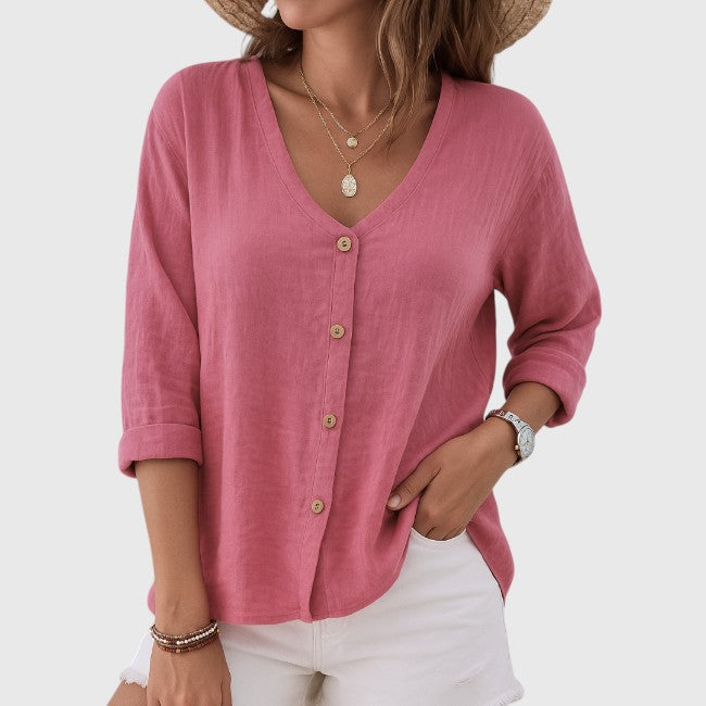 Fiona – Relaxed Button-Up Blouse