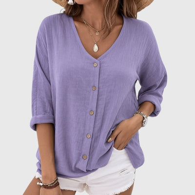 Fiona – Relaxed Button-Up Blouse