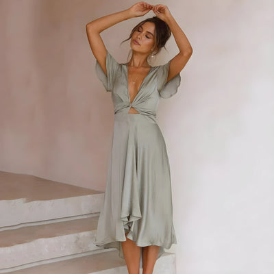 Eve - Midi Dress with Decorative Knot