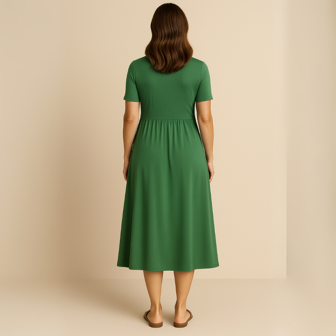 Charlotte - Midi Dress with V-Neckline