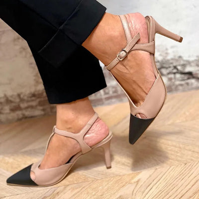 MIRELLA | Elegant Pointed Toe Bicolor Pumps for a Sophisticated Style
