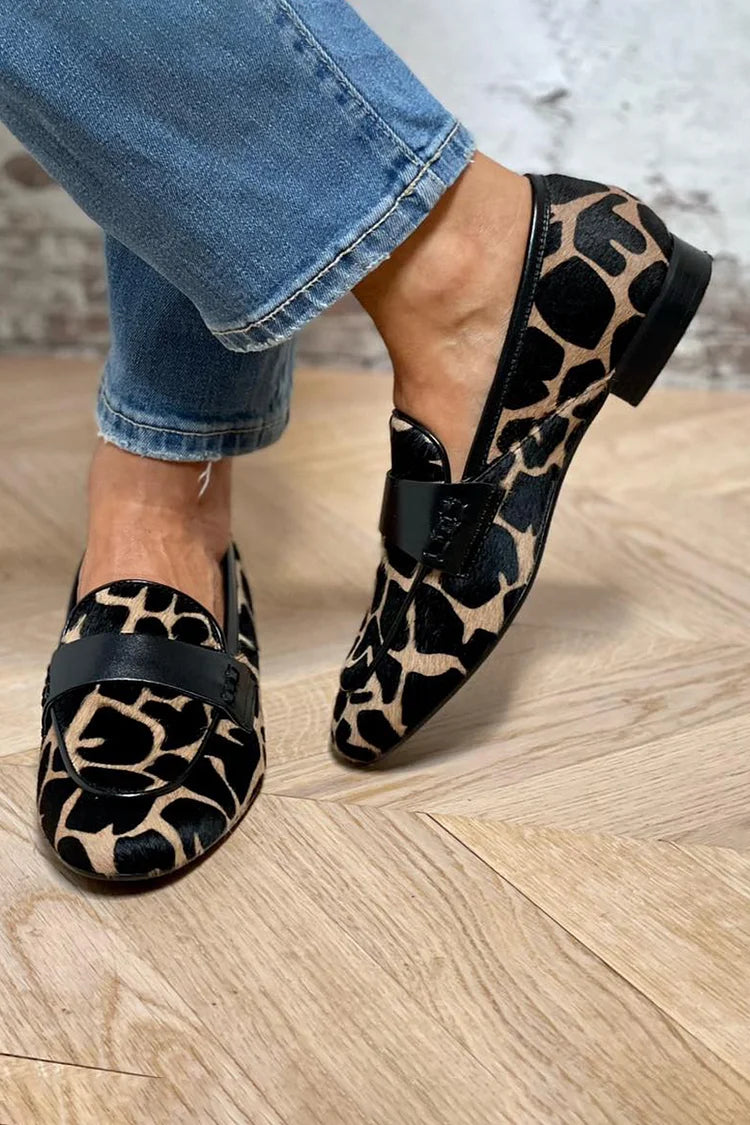 SOFIA | Animal Print Loafers