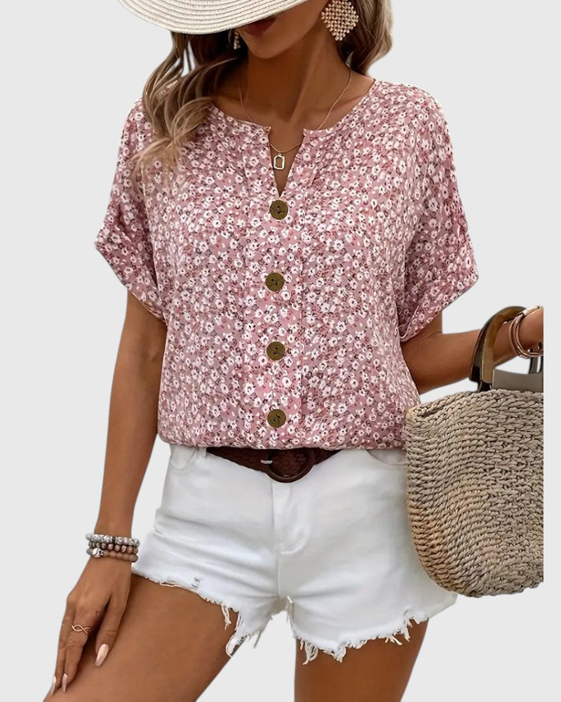 Jelena - Elegant Floral Summer Top