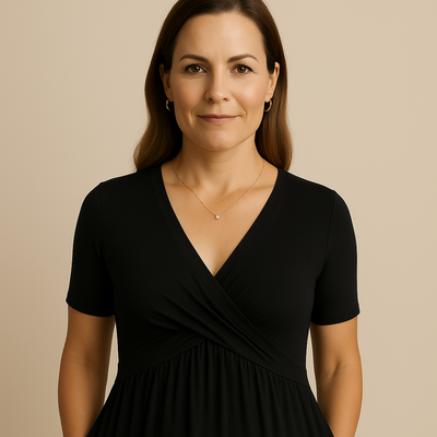 Charlotte - Midi Dress with V-Neckline