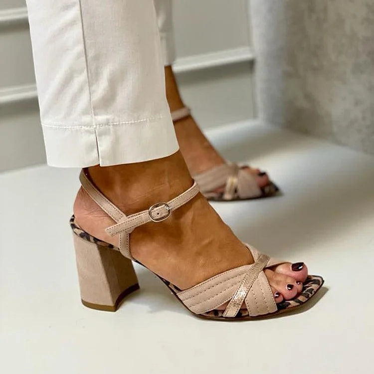 DALIA | High Heel Sandals with Crossed Strap
