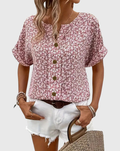 Jelena - Elegant Floral Summer Top