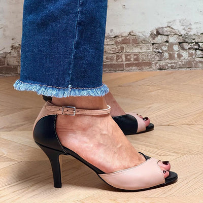 Leara™ | Elegant heeled sandals with ankle strap for a refined style
