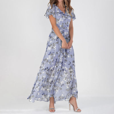 Sophie - Floral Dress with Ruffled Sleeves