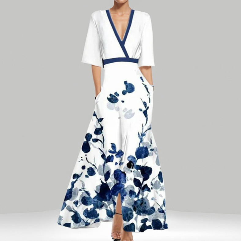 Ellen - Elegant Floral Maxi Dress