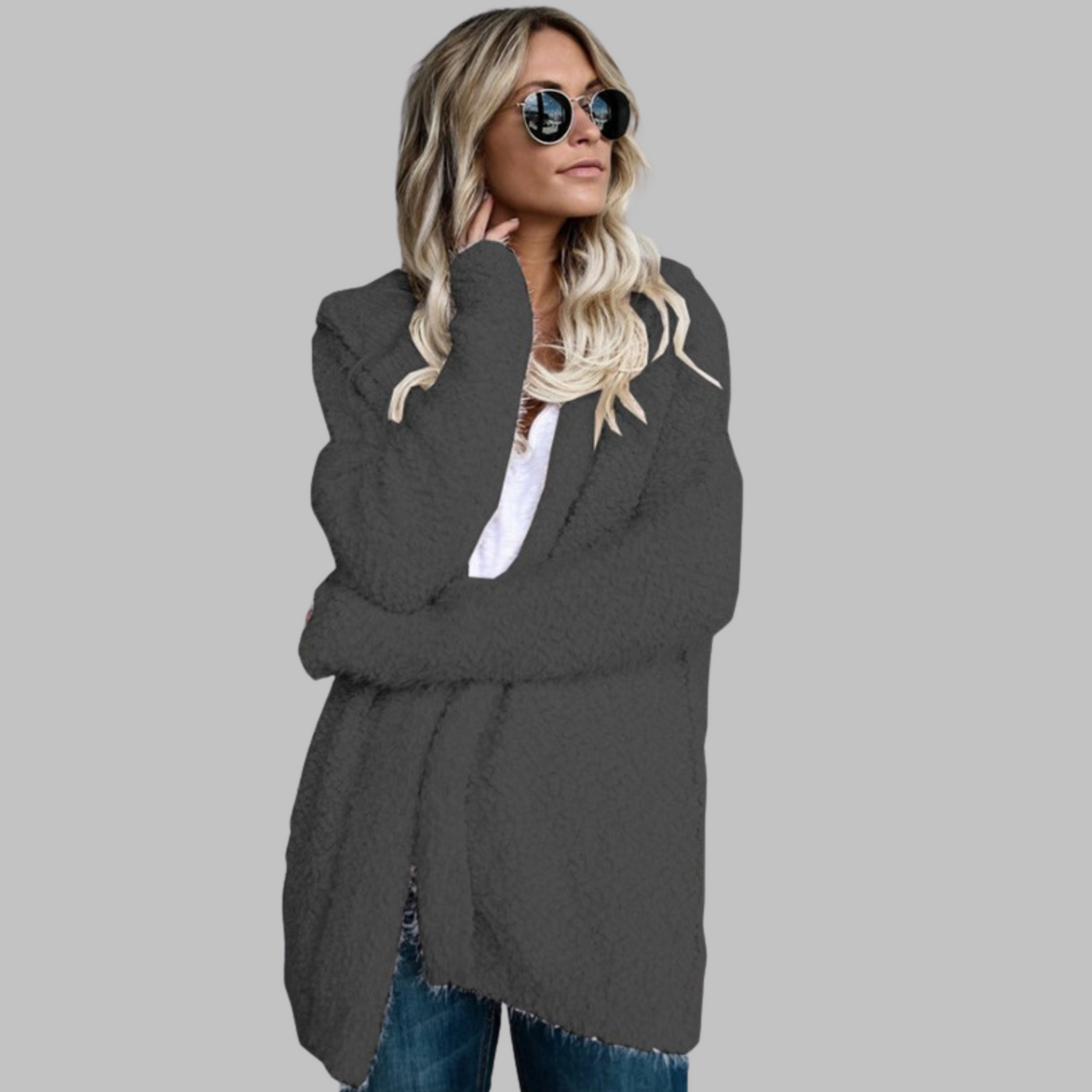 Jessey – Oversized Hooded Cardigan