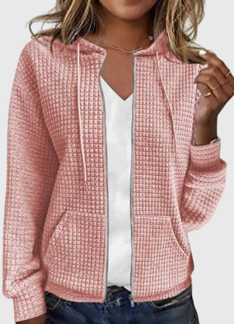 Sandra® | Casual jacket with pocket in solid color