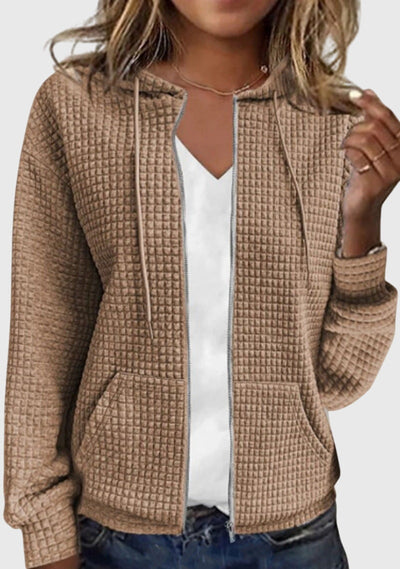 Sandra® | Casual jacket with pocket in solid color