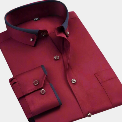 Stylish Don Classic Men's Dress Shirt with Long Sleeves for a Timeless Look