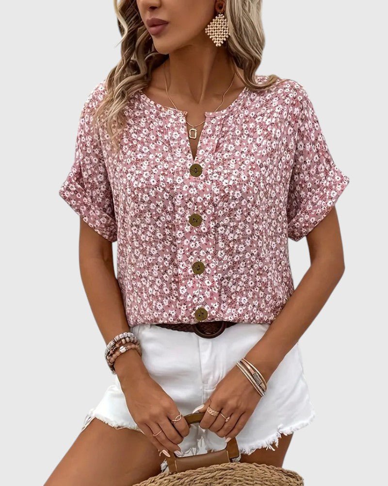 Jelena - Elegant Floral Summer Top