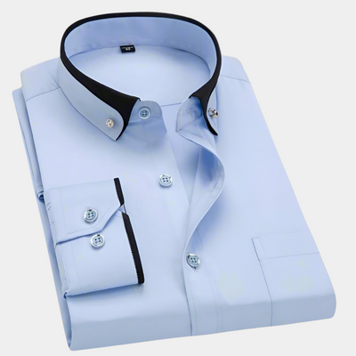 Stylish Don Classic Men's Dress Shirt with Long Sleeves for a Timeless Look