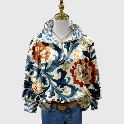 Jena - Vintage Floral Printed Blouse