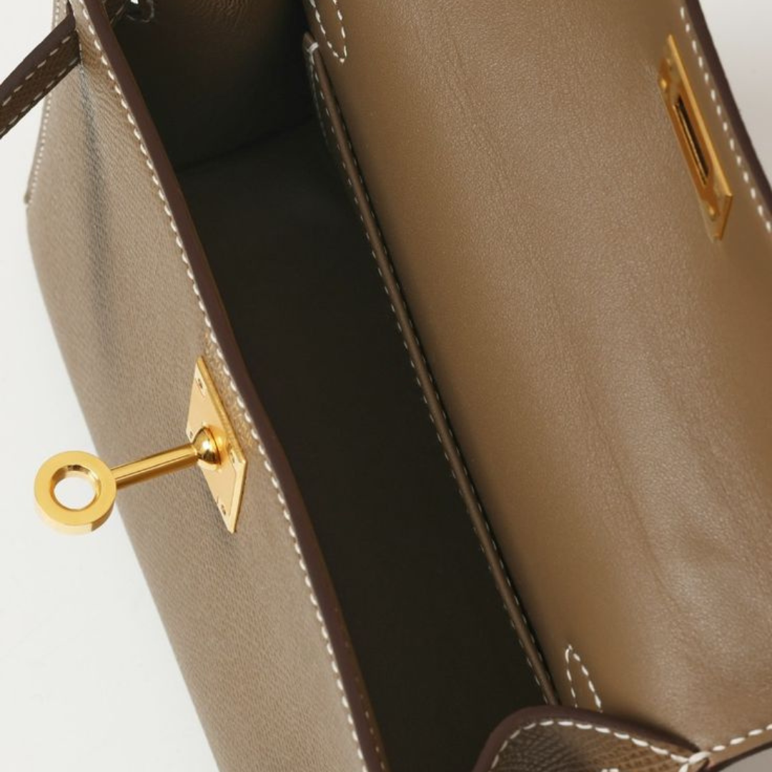 Kendall Taupe 19 - Handmade Artisan Bag