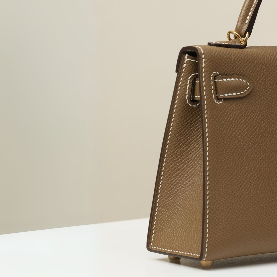 Kendall Taupe 19 - Handmade Artisan Bag