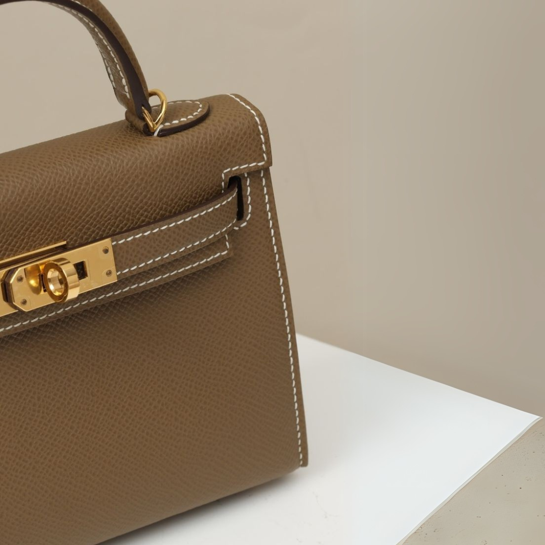 Kendall Taupe 19 - Handmade Artisan Bag