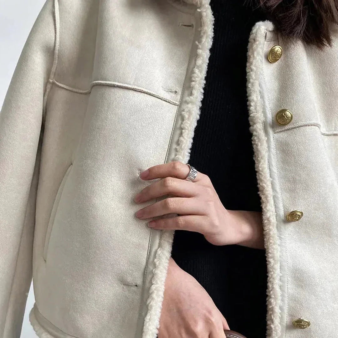 Helsinki | Cozy Shearling Button Jacket