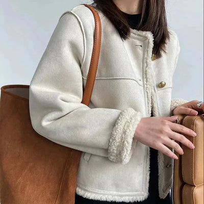 Helsinki | Cozy Shearling Button Jacket