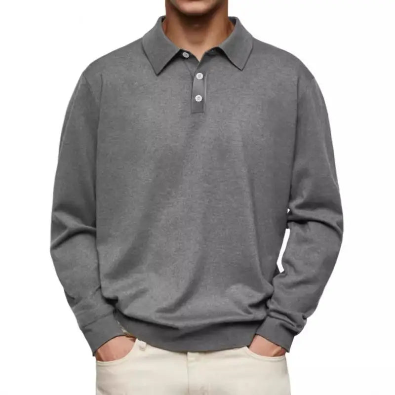 Tony™ | Long-sleeve casual polo for men