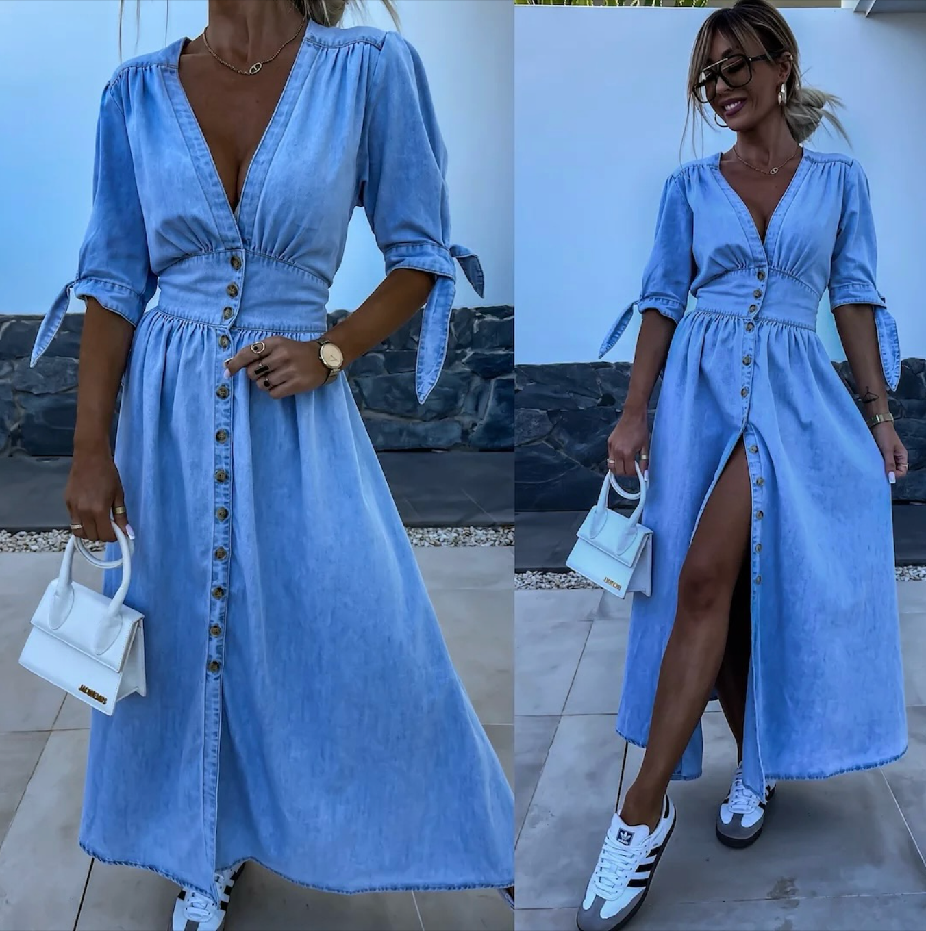 Louise - Luminescent Denim Dress