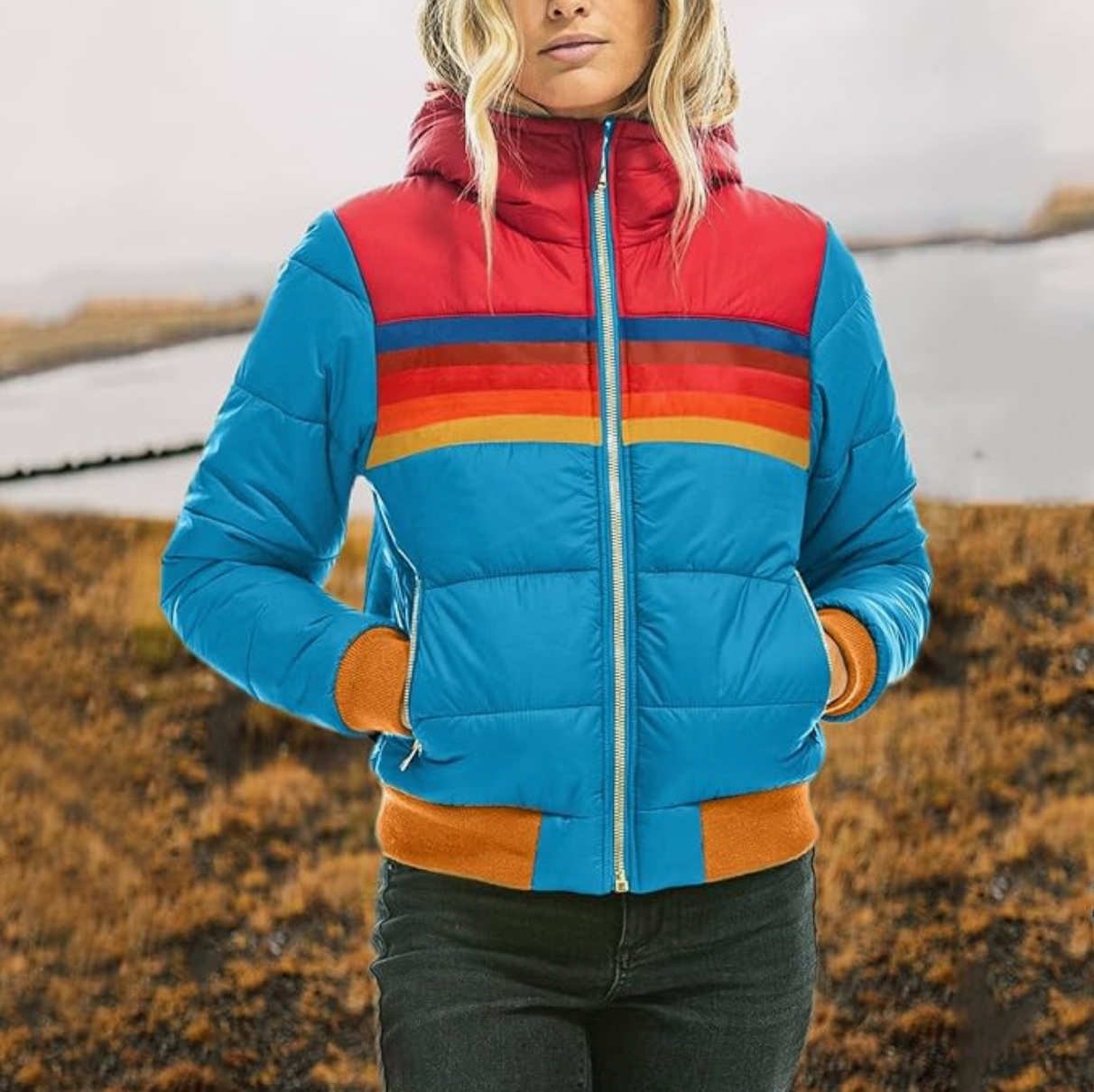 Elaine - Stylish Retro Style Hooded Jacket