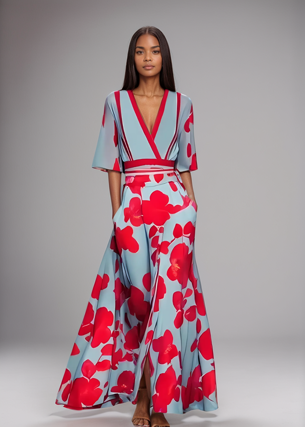 Ellen - Elegant Floral Maxi Dress