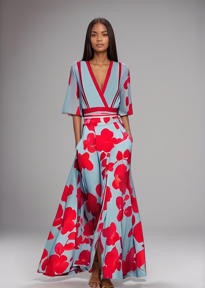 Ellen - Elegant Floral Maxi Dress