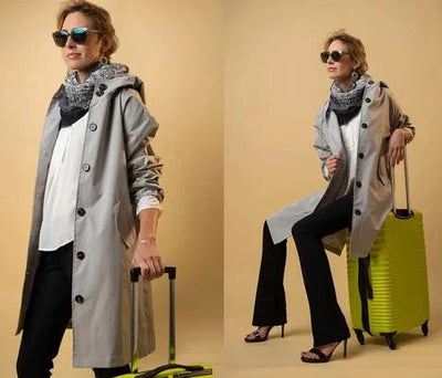 Lunara - Stylish Belt Trench Coat