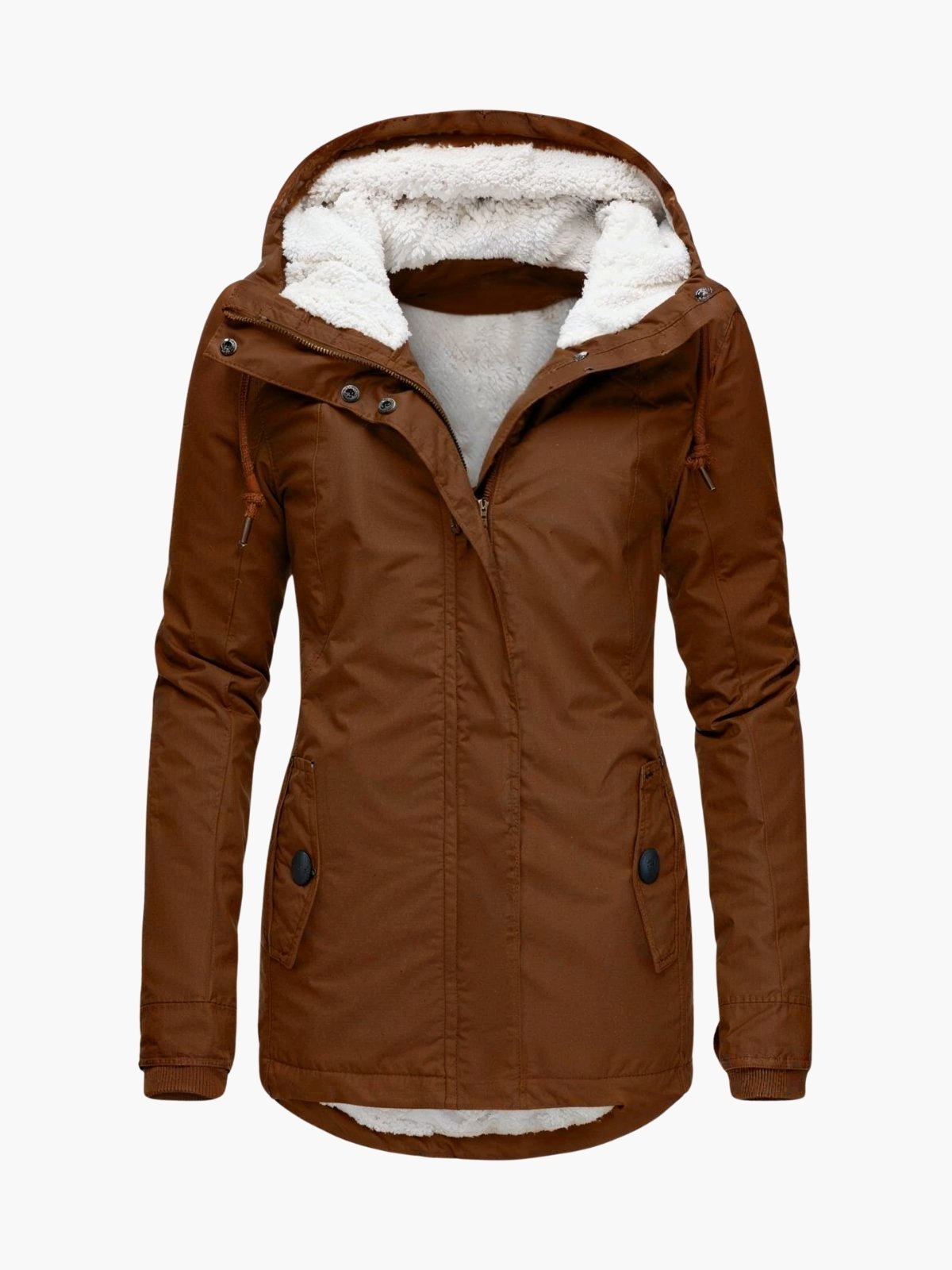 ELARA | LONG JACKET WITH HOOD AND LINING