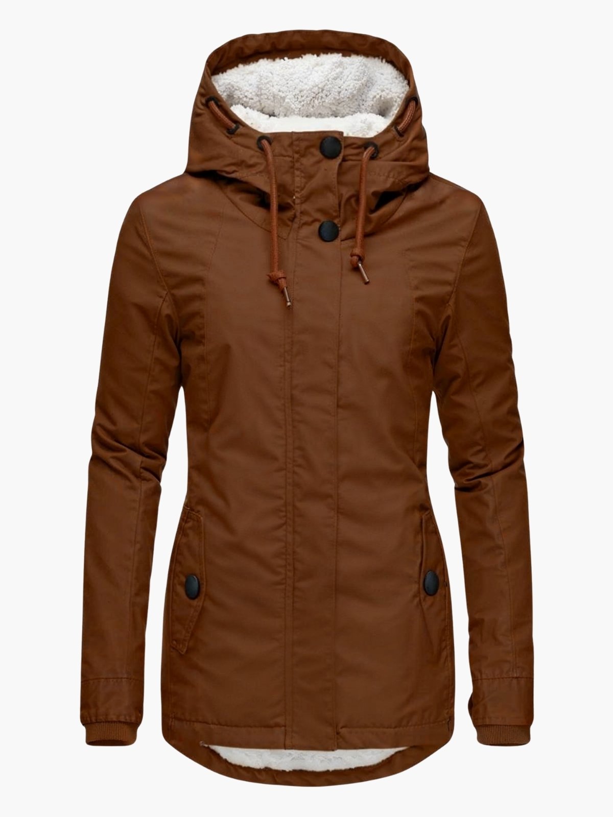 ELARA | LONG JACKET WITH HOOD AND LINING