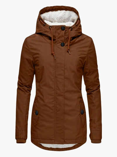 ELARA | LONG JACKET WITH HOOD AND LINING