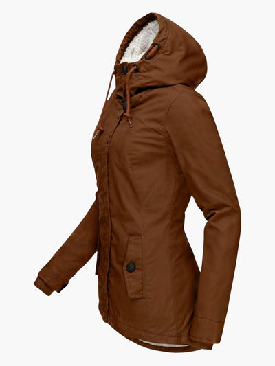 ELARA | LONG JACKET WITH HOOD AND LINING