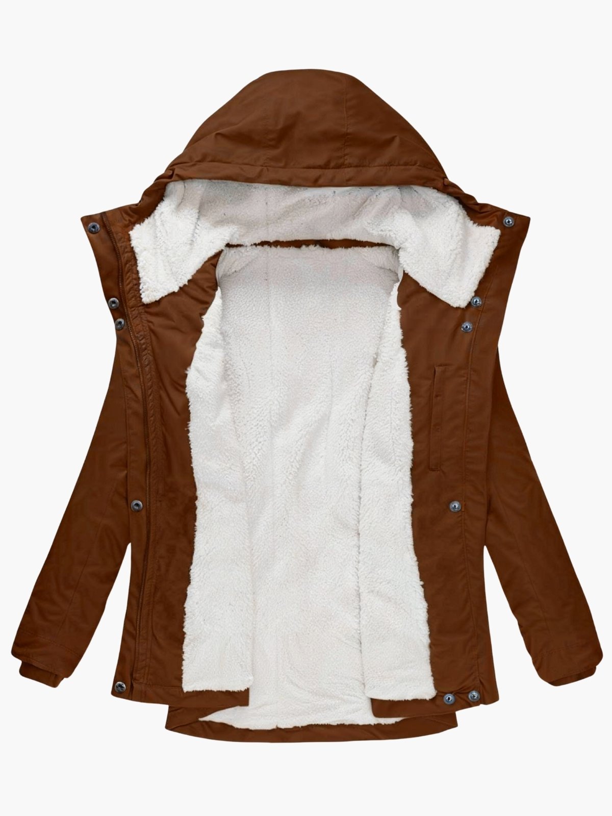 ELARA | LONG JACKET WITH HOOD AND LINING