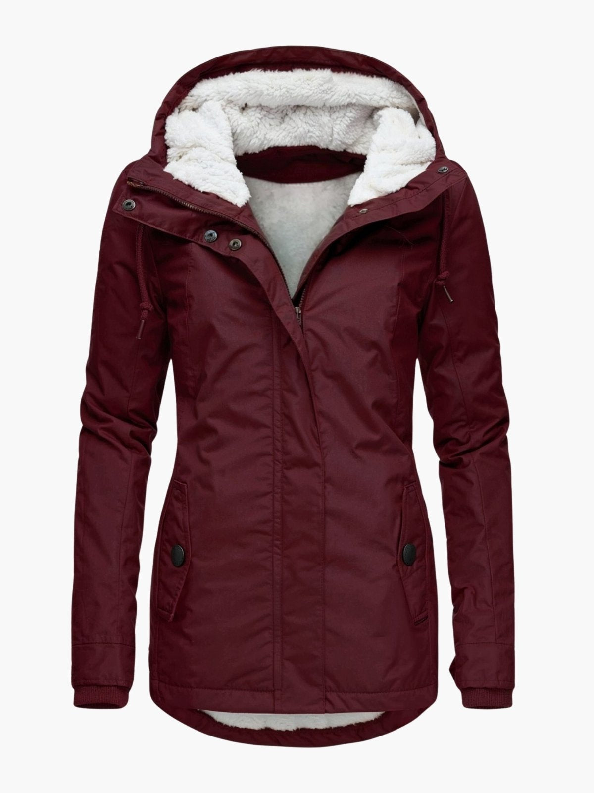 ELARA | LONG JACKET WITH HOOD AND LINING