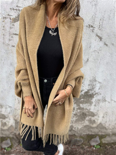 TAMARA | WOMEN'S LONG-SLEEVED COAT WITH TASSELS