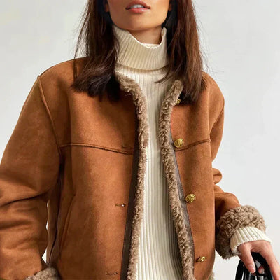 Helsinki | Cozy Shearling Button Jacket