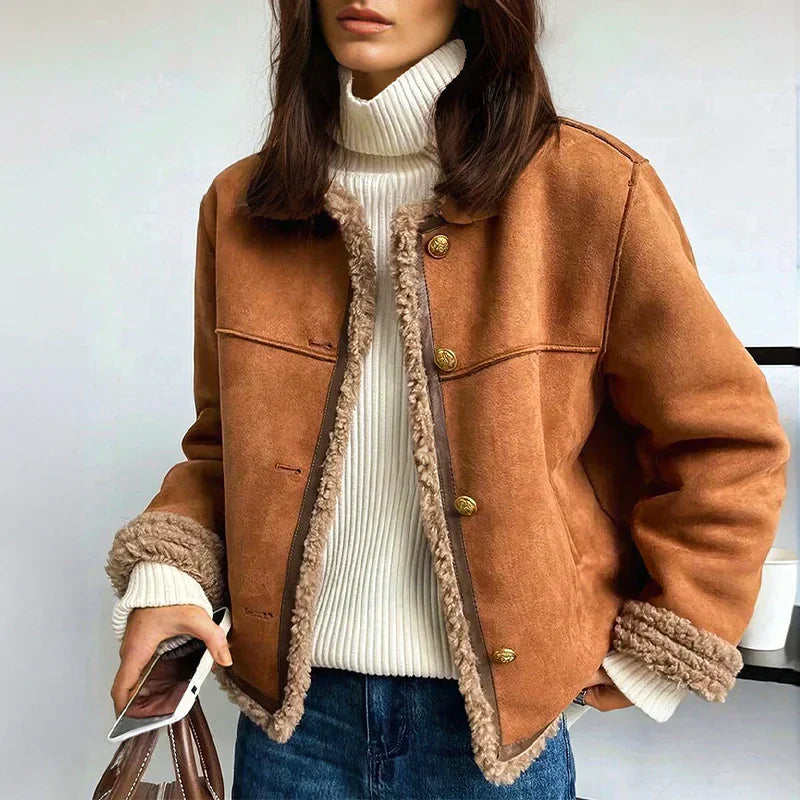 Helsinki | Cozy Shearling Button Jacket