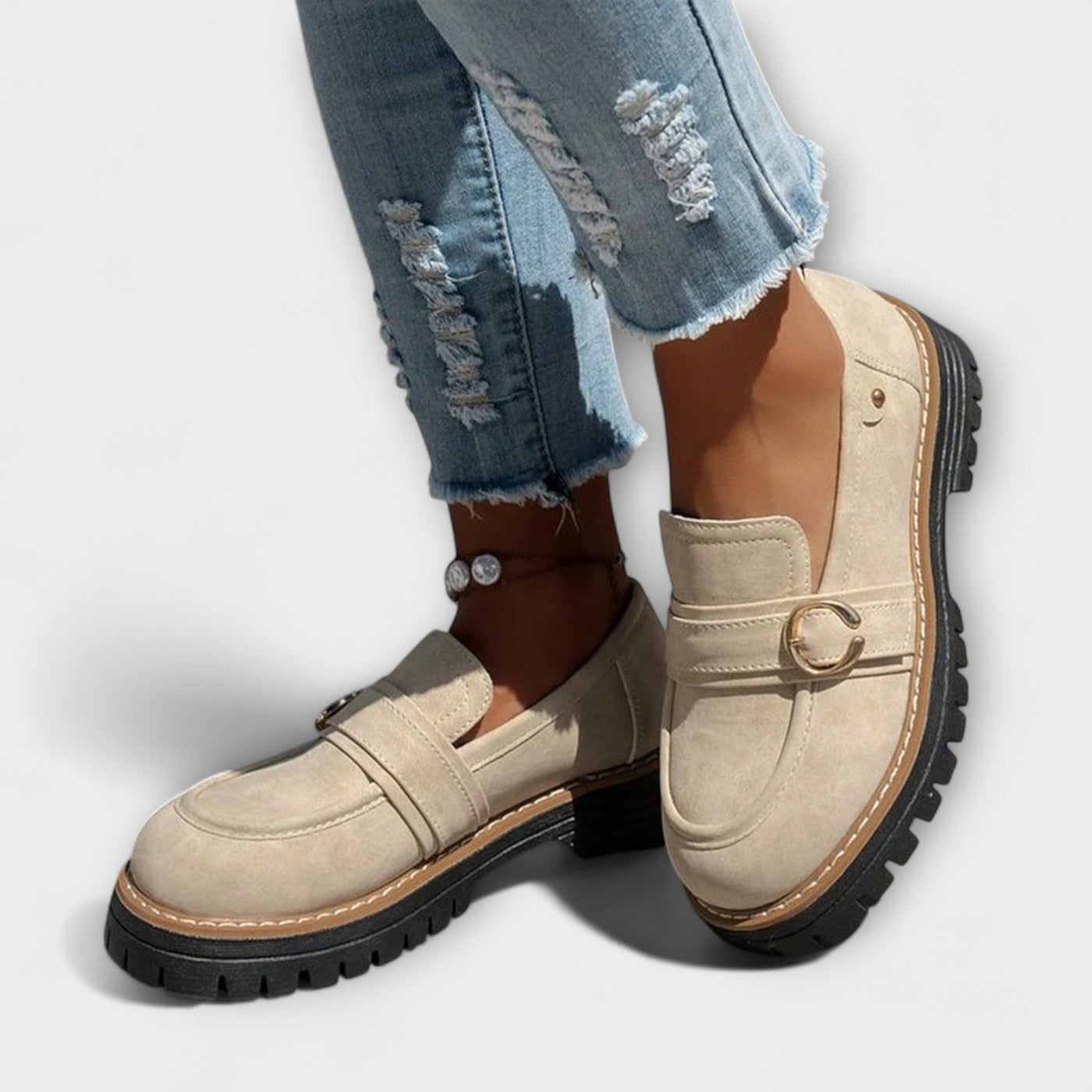 Lora – Elegant Casual Loafers with Rounded Toe for a Sophisticated Look