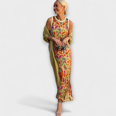 Elveria – Maxi Dress with Matching Cardigan