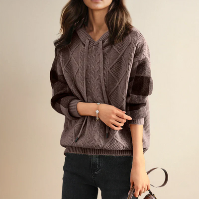 Valerie - Hooded Knit Sweater