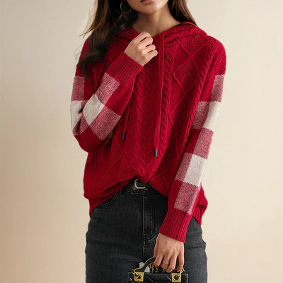 Valerie - Hooded Knit Sweater